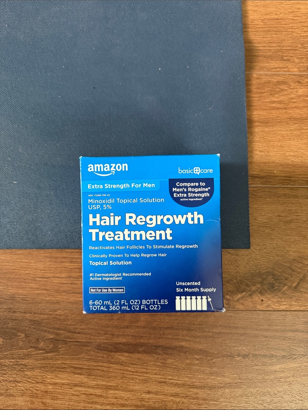 NWT Amazon Minoxidil Topical Solution USP, 5 Percent, Extra Strength, 12oz